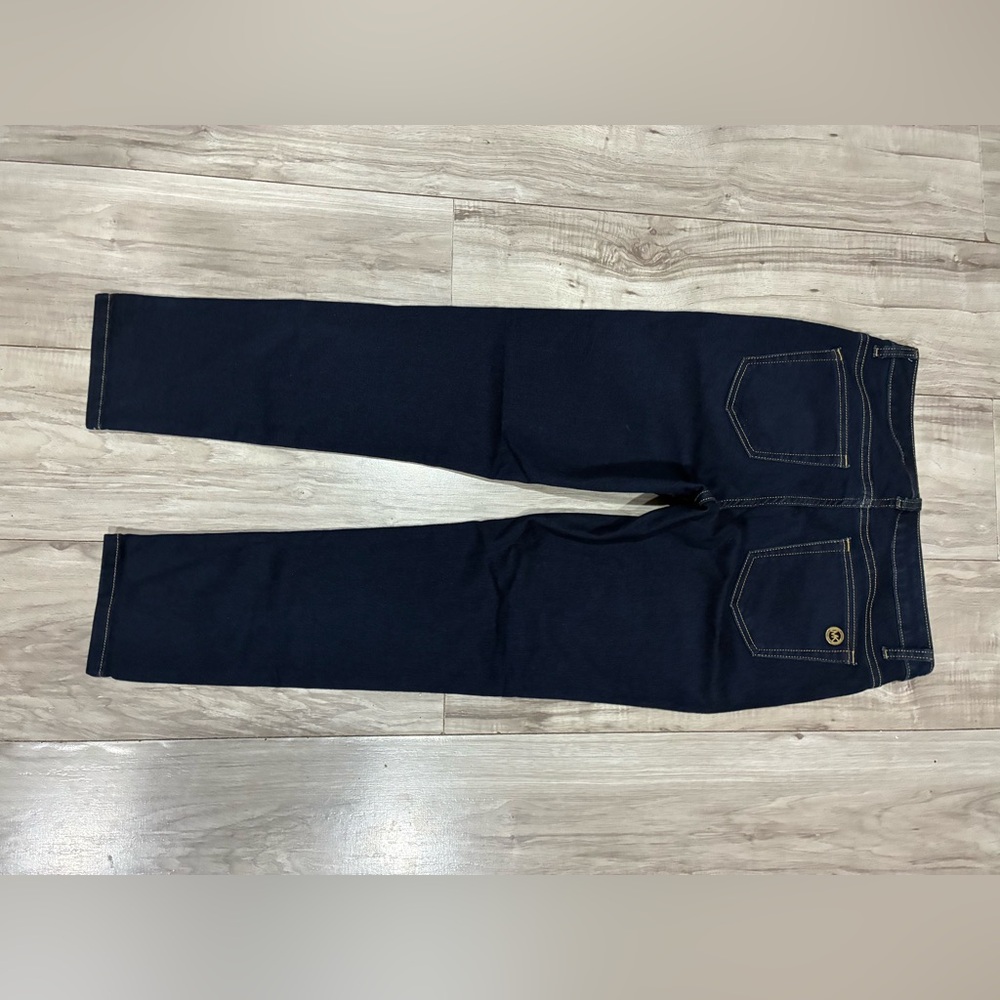 Michael Kors Dark Navy Jeans with Contrast Yellow Stitching